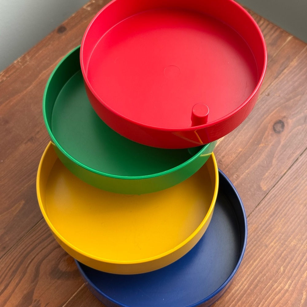 Vintage Italy Rexite MULTIPLOR 900 Primary Colour Rino Pirovano Desk Organizer